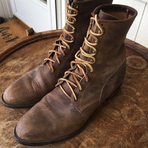 Justin Lace Up Boots size 12 D